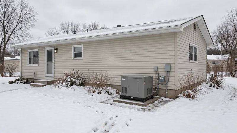 Natural gas line connection for a generator in Proctor, MN
