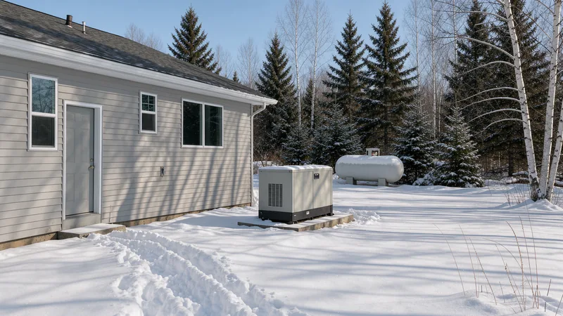 Concrete pad and site preparation for a generator in Rice Lake, MN